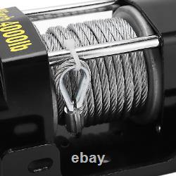 Nouveau kit de treuil électrique avec fil de 5,5 mm x 15 m, 4000 lb 12 V, télécommande sans fil