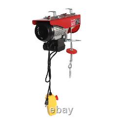 Palan électrique de grue à câble 110V 1763lbs pour garage avec commande filaire à distance