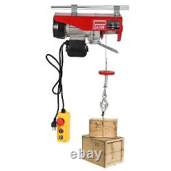 Palan électrique de grue à câble 110V 1763lbs pour garage avec commande filaire à distance