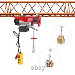 Palan électrique de grue à câble 110V 1763lbs pour garage avec commande filaire à distance