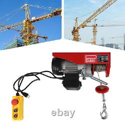 Palan électrique de grue à câble 110V 1763lbs pour garage avec commande filaire à distance