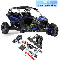 Pour 2017-2024 Can-Am Maverick X3/X3 Max UTV 4500lb Ensemble de Montage Treuil Électrique 12V