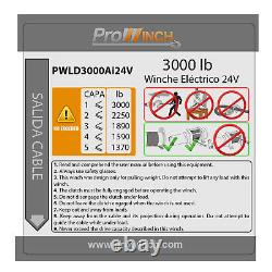 Prowinch 3000 Lbs Treuil Électrique Rope 24v