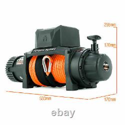 Rhino Electric Recovery Winch 12v 13500lb Carbon Series 4x4 Synthétique / Dyneema