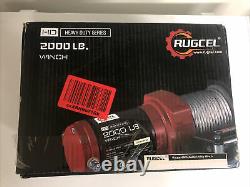 Rugcel Electric 12v 2000lb/907kg Single Line Waterproof Winch