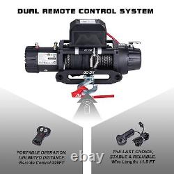 Treuil AC-DK 13500 lb avec kit de treuil en corde synthétique, treuil électrique 12V