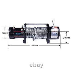 Treuil électrique 12000LBS 6HP Kit 12V avec corde synthétique de 1/4×85' pour VTT Tout-Terrain