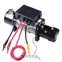 Treuil électrique 12000LBS 6HP Kit 12V avec corde synthétique de 1/4×85' pour VTT Tout-Terrain