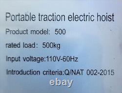 Treuil électrique 3 en 1 Portable Treuil électrique 1100lb Télécommande sans fil