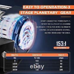 Treuil électrique de 3500 livres avec câble en acier et télécommande pour bateau tout-terrain ATV UTV