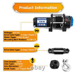Treuil électrique de 4500 lb 12V avec corde à crochet pour le montage de 2017-2024 Can-Am Maverick X3