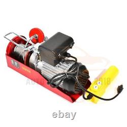 Treuil élévateur électrique pour grue à moteur de levage de garage avec crochet de levage de câble suspendu de 1500LB