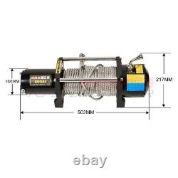 Treuill électrique hors route 4WD avec câble en acier de récupération 8000lbs 27m et télécommande