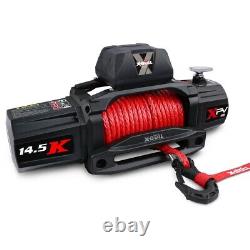 Treuiller électrique X-BULL XPV 14500 LBS 12V avec corde synthétique rouge pour remorquage de camion 4x4