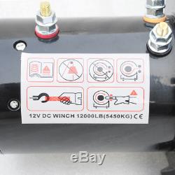 VI 12000lb Électrique De Récupération Winch Universal Dc12v / 24v Câble D'acier Corde De Remorquage