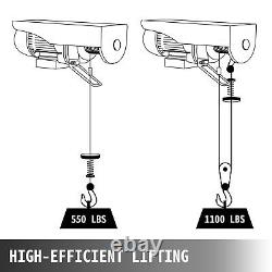 Vevor 1100lbs Électric Hoist Treuil Lifting Crane Overhead Avec Télécommande