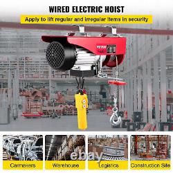 Vevor 880lbs Électric Wire Hoist Treuil Moteur Crane Overhead Lift Télécommande