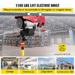 Vevor Électric Hoist 1100lbs Treuil Crane Steel Lift Avec Télécommande 6,6ft
