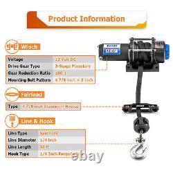 WSAYS UTV Treuil électrique de 4500 lb Montage Combo Convient à YAMAHA RHINO 450/660/700 03-13