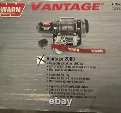 Warn Vantage 2000 Series 12 Volt DC Powered Electric Atv Winch 2000-lb