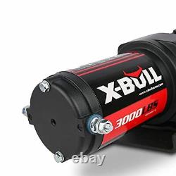 X-bull 12v 3000lbs Treuil Électrique À Corde Synthétique Treuil Électrique Pour Remorquage At