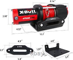 X-bull 4500 Lbs Treuil Électrique 12v Kits De Treuil Électrique Avec Fairlead, Treuil Vtt/utv Avec