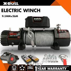 X-bull Electric 12000lbs Winch Steel Cable Recovery Winch 4wd Sans Fil Hors Route